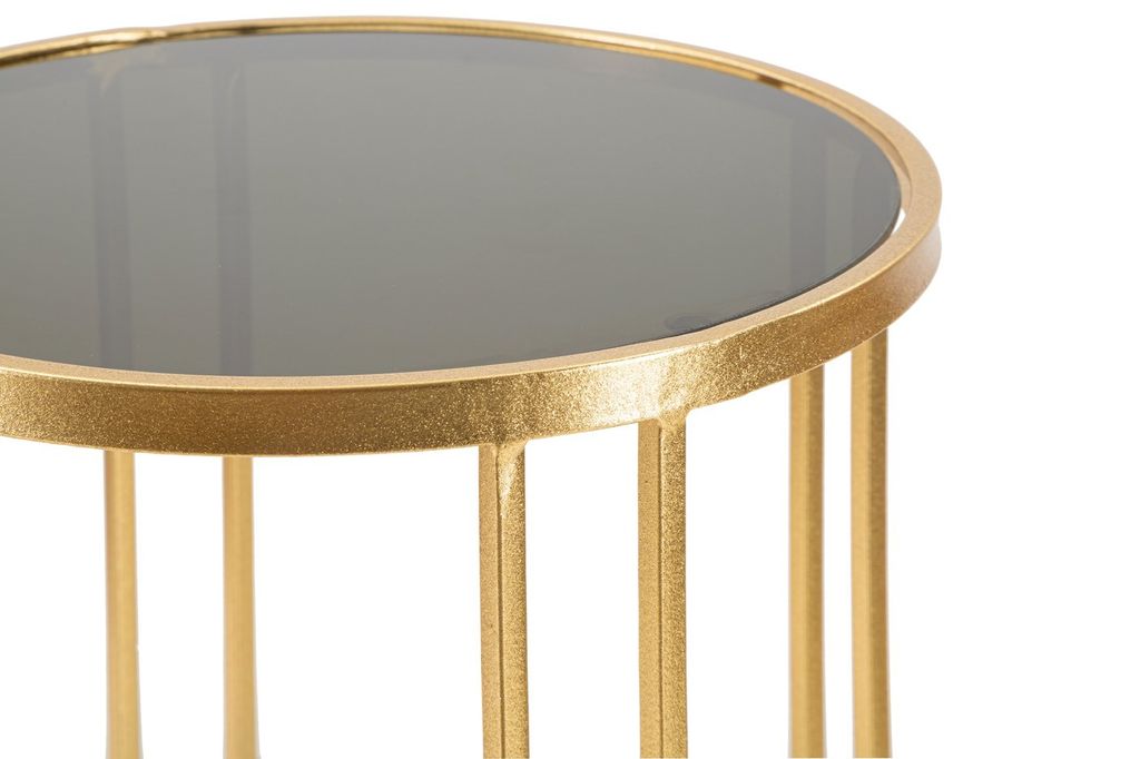 Lerakóasztal, átlátszó üveg, arany - christine - butopêa